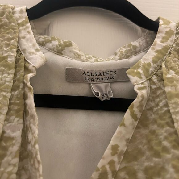 All Saints Ali Noche Dress Grwem new without tags - Picture 5 of 6